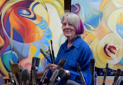 Judith creates Possibilities in her studio