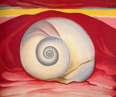 Red Hill and White Shell: Georgia O Keeffe